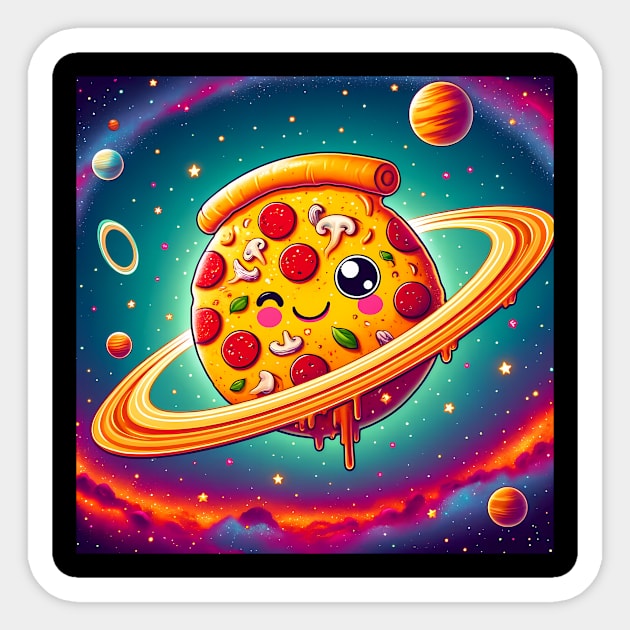 Pizza is my Universe, Funny Pizza Lover Sticker by logiamerch
